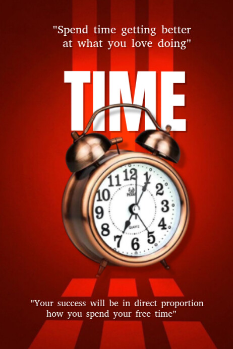 Copy of Red Illustrative Time Management Poster | PosterMyWall