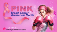 Red Illustrative Women Health Awareness Digital Display (16:9) template