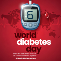 Red Illustrative World Diabetes Day Instagram Post template