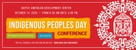 Red Indigenous Peoples Day Conference Faceboo Facebook Cover Photo template