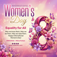 Red International Women's Day Instagram Post template