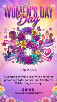 Red International Women's Day Instagram Story template