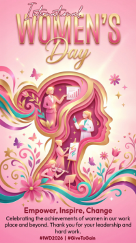 Red International Women's Day Instagram Story template