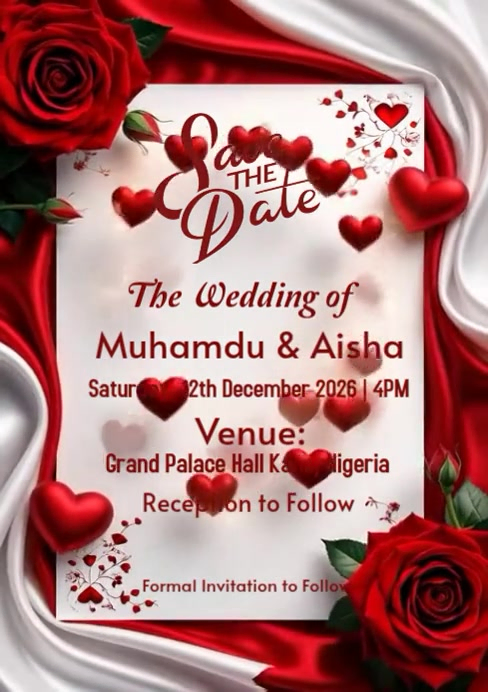 Red Invitation Card Design A4 Template | PosterMyWall