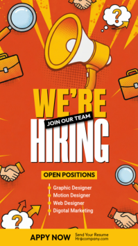 Red Job Hiring Instagram Story template