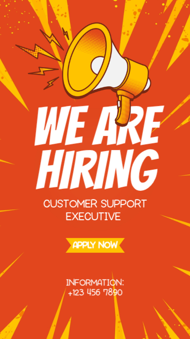 Copy of Red Job Hiring Instagram Story | PosterMyWall