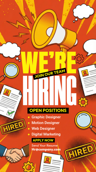 Copy of Red Job Recruitment Instagram Story | PosterMyWall