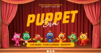 Red Joyful 3d Puppet Show Facebook Shared Ima template