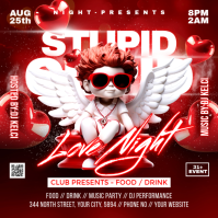 Red Joyful Anti Valentines Party Instagram Post template