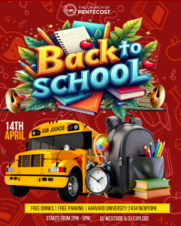 Rosso Back to School Event Instagram Portrait Template
