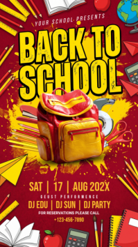 Red Joyful Back to School Event Instagram Story template