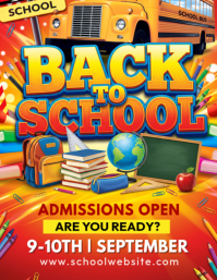 Red Joyful Back to School Flyer template