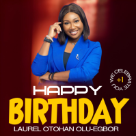 สีแดง Birthday Celebration Message Instagram Template