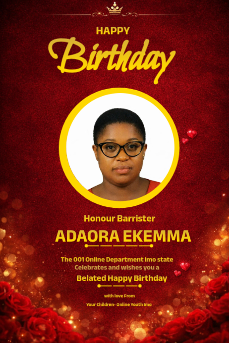Red Joyful Birthday Celebration Poster Template | PosterMyWall