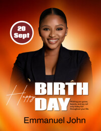 Red Joyful Birthday Flyer  Flyer (us Letter) template