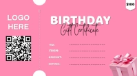 Red Joyful Birthday Gift Certificate  Presentation (16:9) template