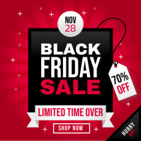 Red Joyful Black Friday Instagram Post template