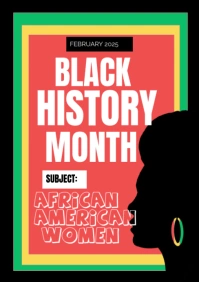 Red Joyful Black History Month Celebration  A5 template