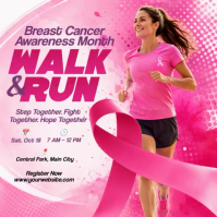 Rojo Breast Cancer Awareness Event Instagram-Beitrag Template