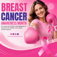 Rouge Breast Cancer Awareness Instagram 帖子 Template