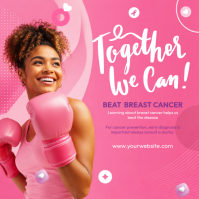 Rosso Breast Cancer Awareness Instagram-bericht Template