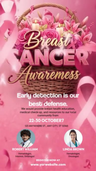 Red Joyful Breast Cancer Instagram Story template