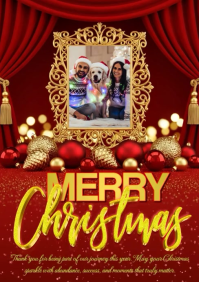 Red Joyful Christmas A1 template