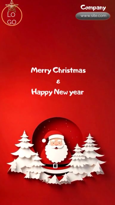 Modèle Red Joyful Christmas And Happy New Year Instagram Story ...
