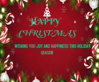 Red Joyful Christmas Bu Large Rectangle Большой прямоугольник template