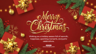Red Joyful Christmas Celebration Digital Display (16:9) template