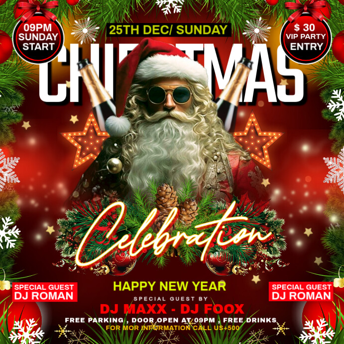 Copy of Red Joyful Christmas Celebration Flyer Instagram Post ...