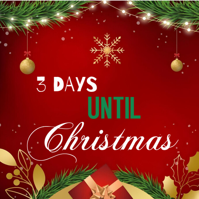 Copy of Red Joyful Christmas Countdown Instagram Post | PosterMyWall