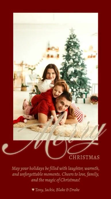 Copy of Red Joyful Christmas Greeting Video Instagram Story | PosterMyWall