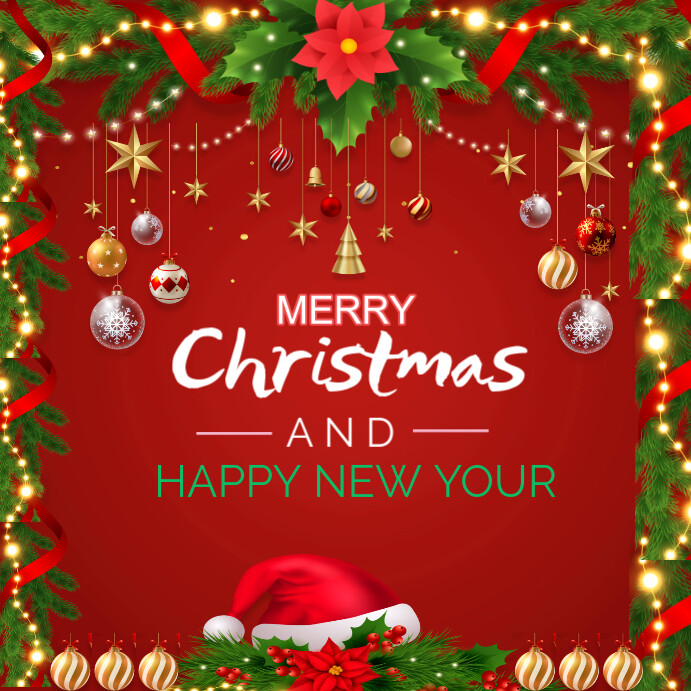 Copy of Red Joyful Christmas Instagram Post | PosterMyWall