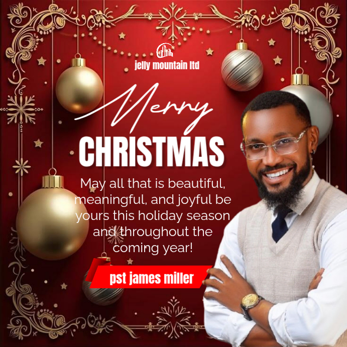 Copy of Red Joyful Christmas Instagram Post | PosterMyWall