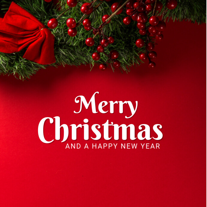 Plantilla de Red Joyful Christmas Instagram Post | PosterMyWall