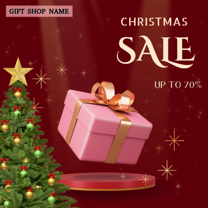 Plantilla de Red Joyful Christmas Instagram Post | PosterMyWall