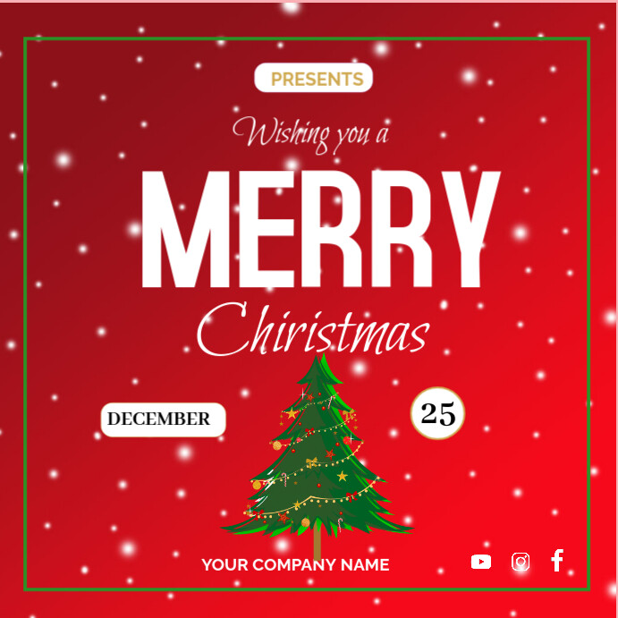 Copy of Red Joyful Christmas Instagram Post | PosterMyWall
