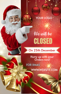 Red Joyful Christmas Sale Flyer Template  Tabloid