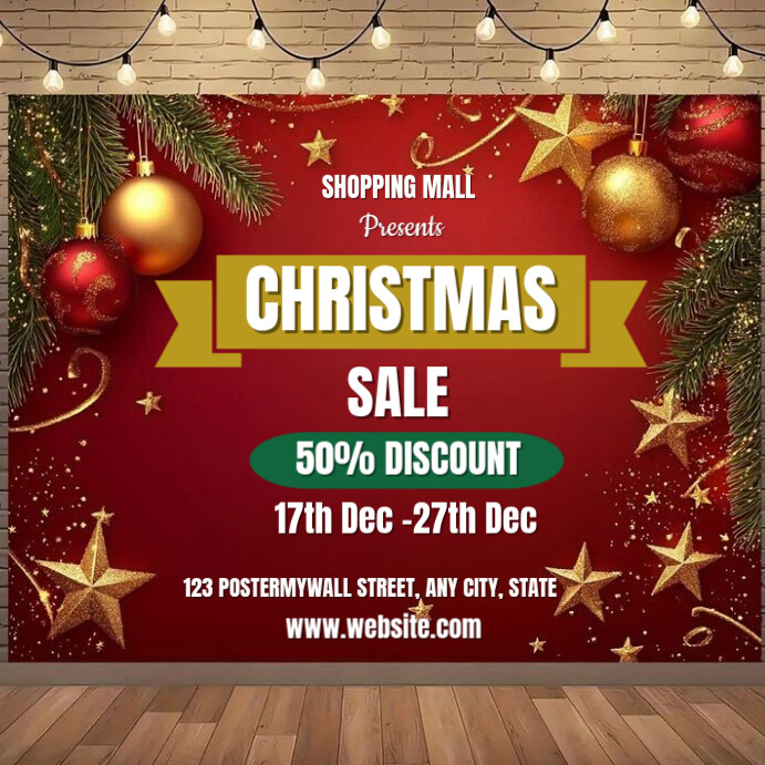 Copy of Red Joyful Christmas Sale Instagram Post | PosterMyWall