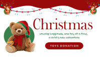 Red Joyful Christmas Toys Donation Blog Header template