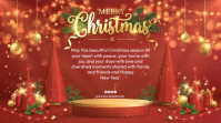 Red Joyful Christmas Wish Digital Display (16:9) template