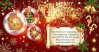Red Joyful Christmas Wish Facebook Shared Image template