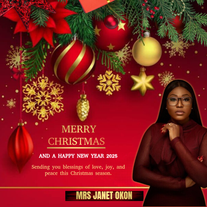 Copy of Red Joyful Christmas Wishes Instagram Post | PosterMyWall