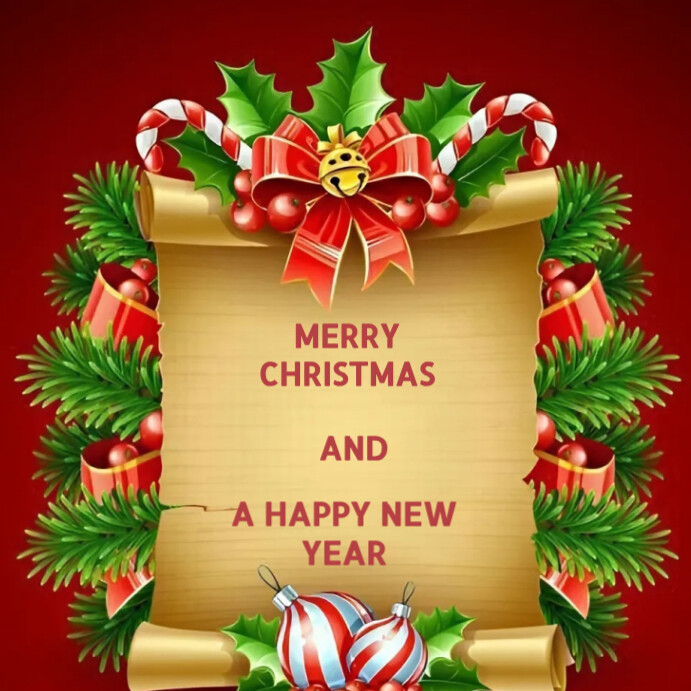 Copy of Red Joyful Christmas Wishes Instagram Post | PosterMyWall