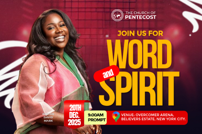 Plantilla de Red Joyful Church Event Poster | PosterMyWall