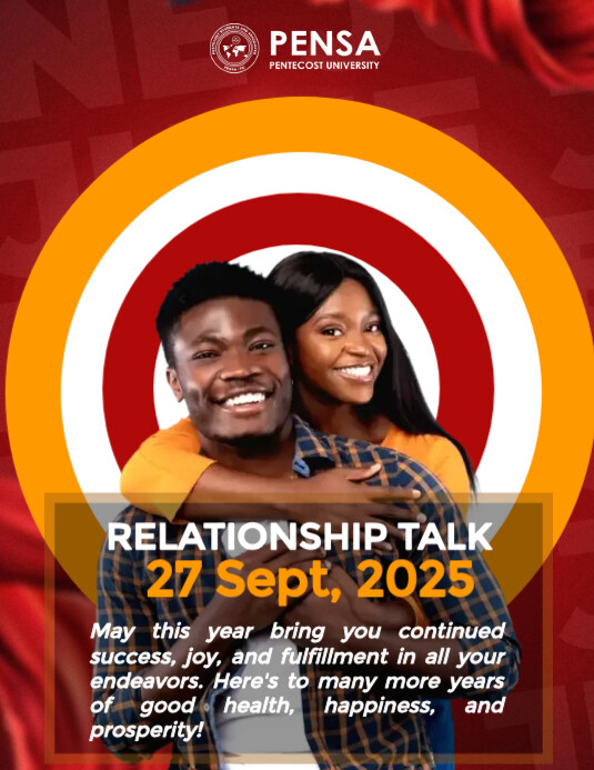 Red Joyful Church Relationship Talk  Flyer (us Letter) template