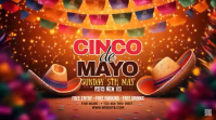 Red Joyful Cinco de Mayo Celebration Digital Display Video template