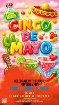 Red Cinco de Mayo Celebration Instagram Story Template