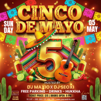 Red Joyful Cinco de Mayo Celebration Square template